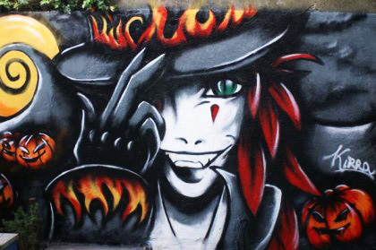 Halloween Graffiti Street Art